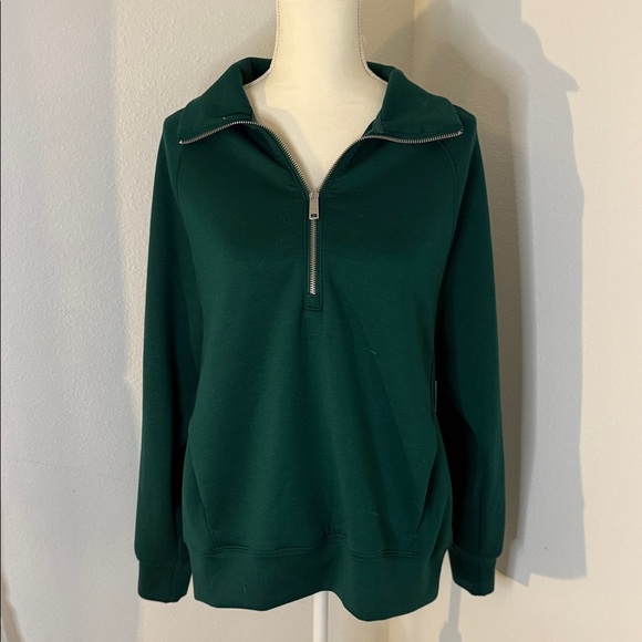 YPB Tops - Forest Green Half-Zip Sweatshirt